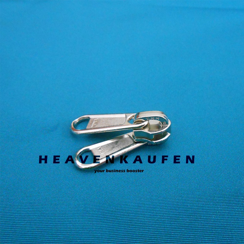 Kepala Resleting / Kepala Zipper YKK Dobel Double Ganda Dua Kepala No 5 Nikel Silver Panjang