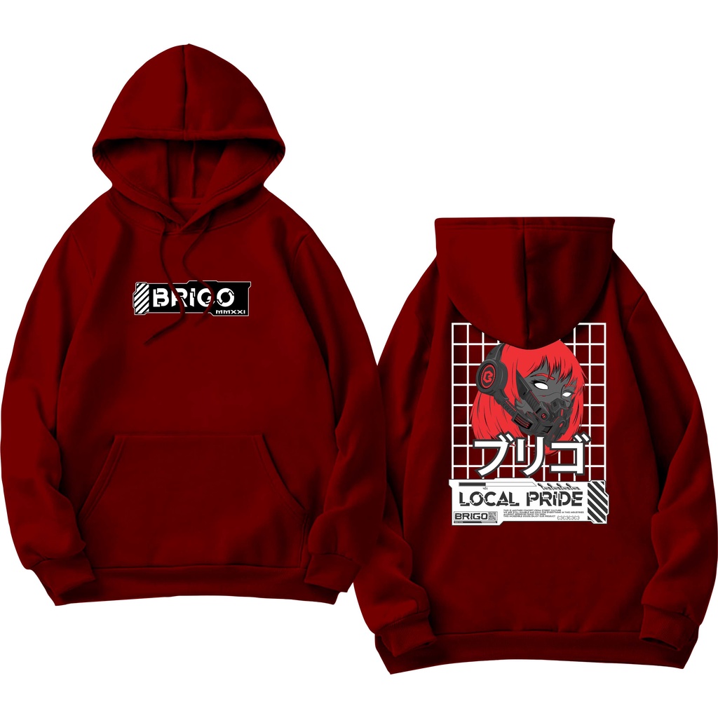 BRIGO Jumper Hoodie CYBERPUNK II Sweater Hoodie BRIGO CYBERPUNK Sablon DTF Fleece Cotton M-XXL (Pria &amp; Wanita) Free stiker&amp;Gantungan Kunci