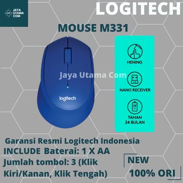 Mouse Wireless Logitech Silent Plus M331 Original