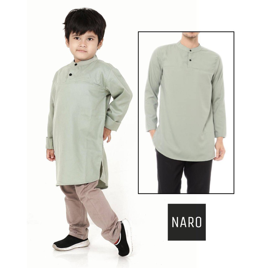 Kurta Pakistan  couple baju Koko ayah anak terbaru hijau mint navy black hitam abu grey