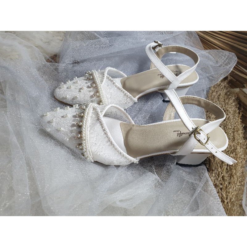 sepatu wedding cindy putih sepatu wanita cantik