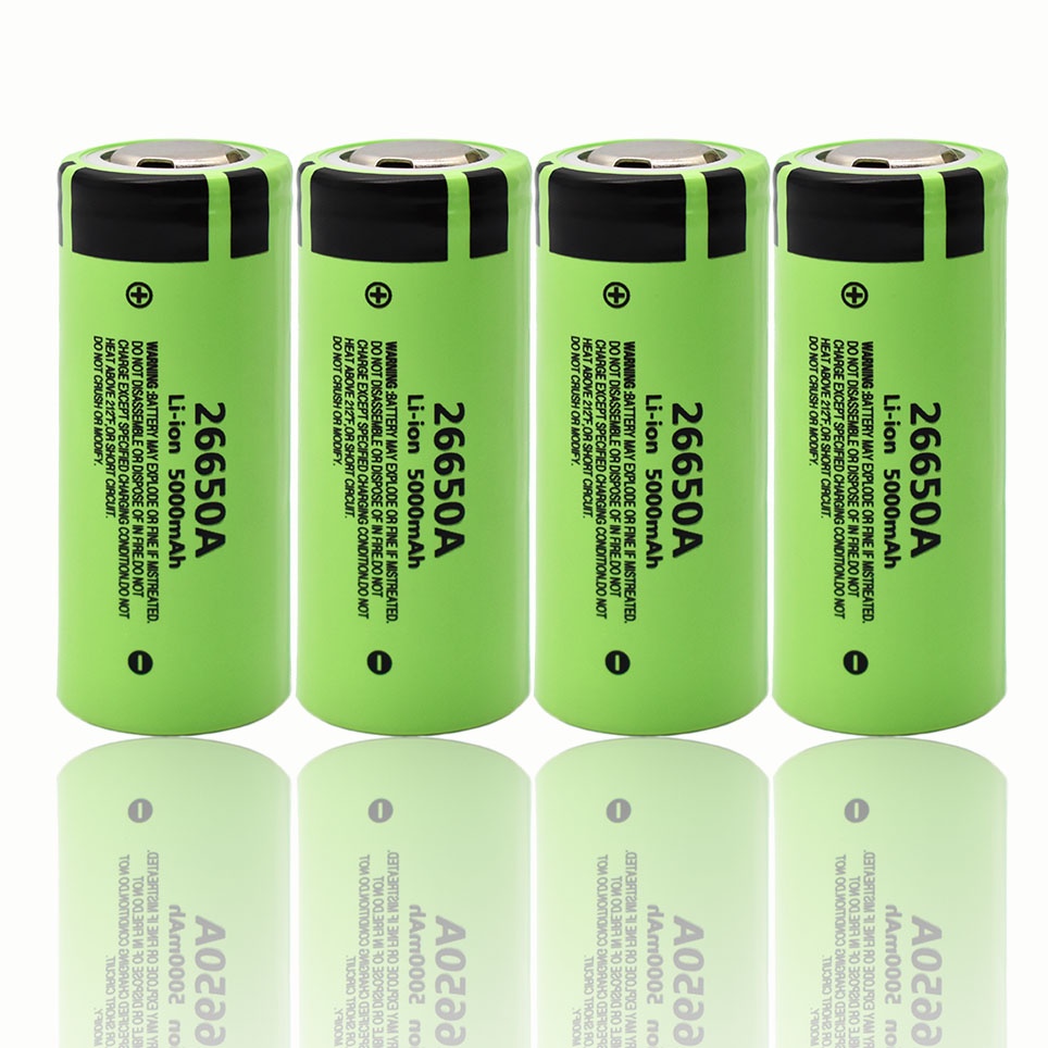 Baterai Panasonic 100% asli 26650 20A catu daya baterai lithium isi ulang 26650A, 3.7V 5000mAh