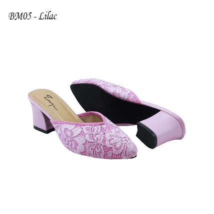 BM05 Sepatu Bustong Pesta Brukat Heels 5cm / Sepatu Pesta Wanita / Sepatu Wedding / Wedding Shoes-Pink Fanta