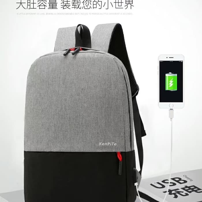 Tas Ransel Laptop / Tas Backpack / Tas Punggung USB Port Charger YTR01