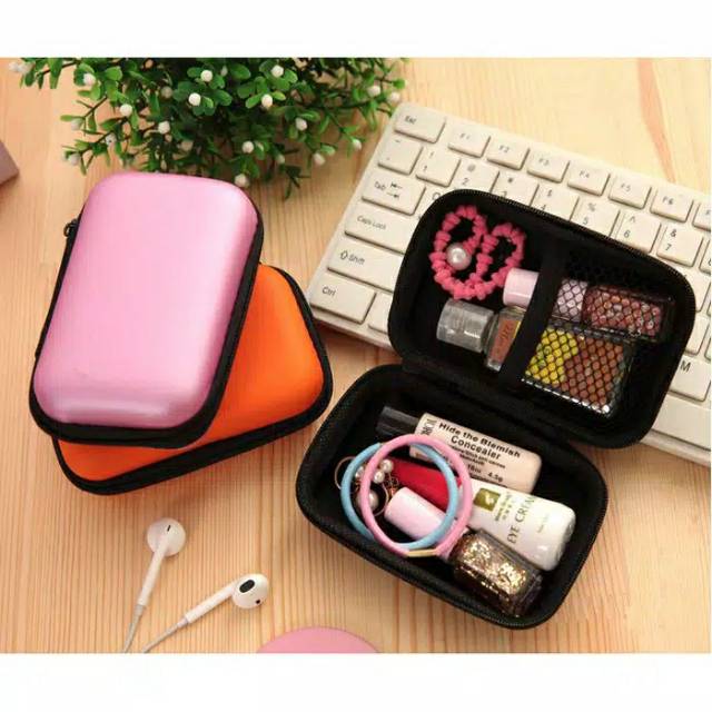Kotak Penyimpanan Headset / Earphone / Dompet Coin / Charger HP / Dompet Traveller