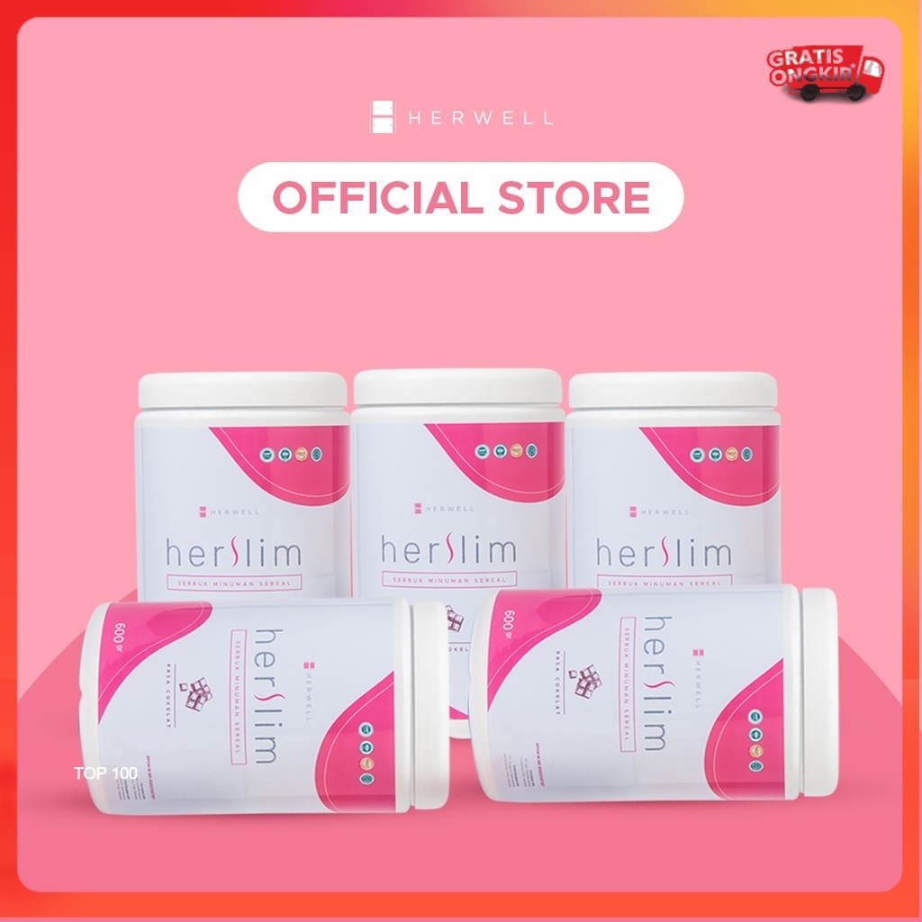 Herwell Herslim - Bundling 5pcs BPOM HALAL HERWEL ORI ORIGINAL OFFICIAL STORE DIET PELANGSING