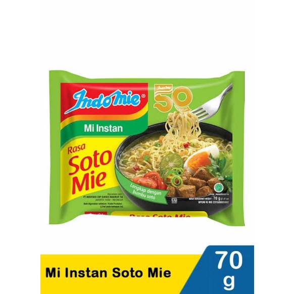 

Indomie Kuah Soto Mie 70gr - Harga Satuan