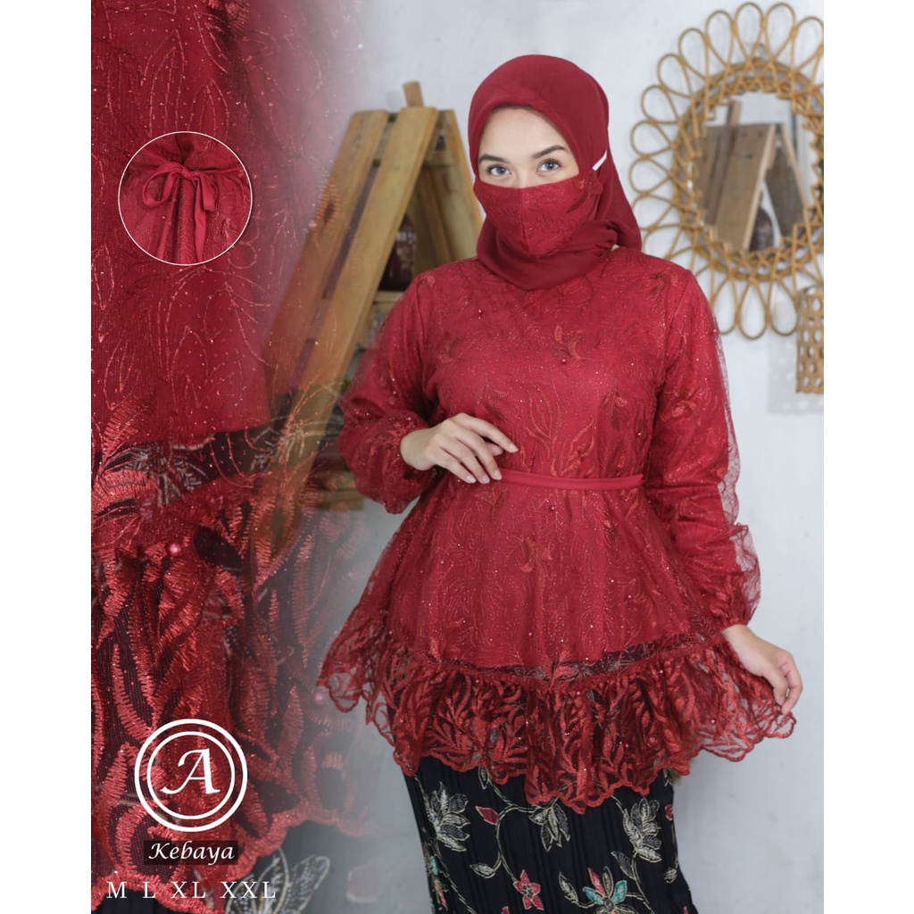 ASY&gt; SET KEBAYA AISYAH - KEBAYA MODEL LESTI KEJORA - BAJU KEBAYA MODERN - KEBAYA WISUDA CANTIK MODERN