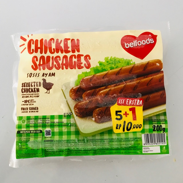 

Sosis Ayam Sausages Belfoods 200gr - Sosis Bakar