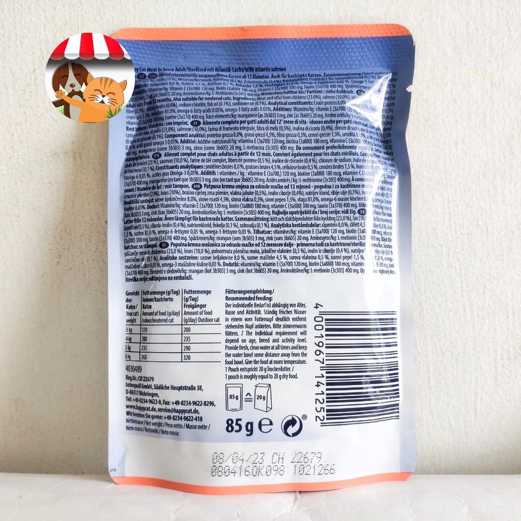 Happy Cat Makanan Kucing Basah Culinary Atlantic Salmon Pouch 85gr