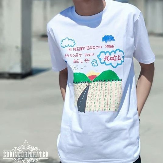 Kaos Negabod koil original pemandangan indonesia gambar anak t shirt musik metal punk rock pop hip h