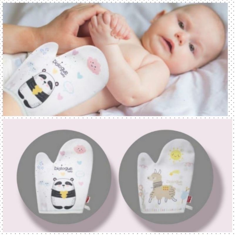 Dialogue Baby Waslap Bayi Washlap Kain Seka Lap Tubuh Bayi Lembut Microfiber Motif Lucu