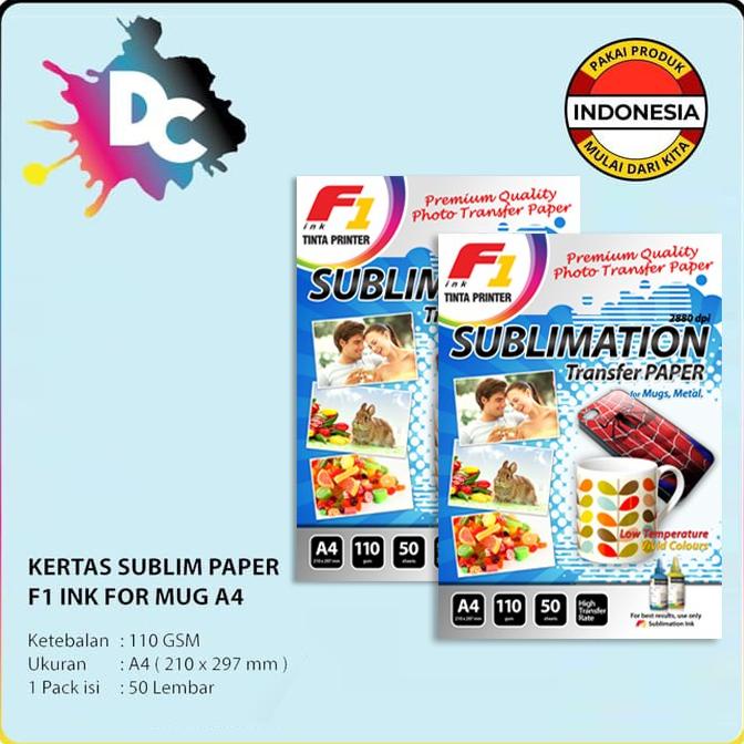 

Kertas Sublim / Sublimation Paper for Mug ukuran A4 isi 50 Lembar