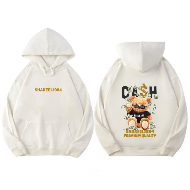 Sweater Hoodie Pria Premium Motif BEAR CASH Bahan Katun Tebal Gramasi 280 Ukuran M L XL XXL XXXL Bisa pria wanita