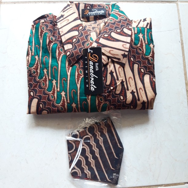Danabrata Batik Hrb158 Kemeja Batik Pria Lengan Panjang Katun Primis Halus Premium Exclusive M L Xl