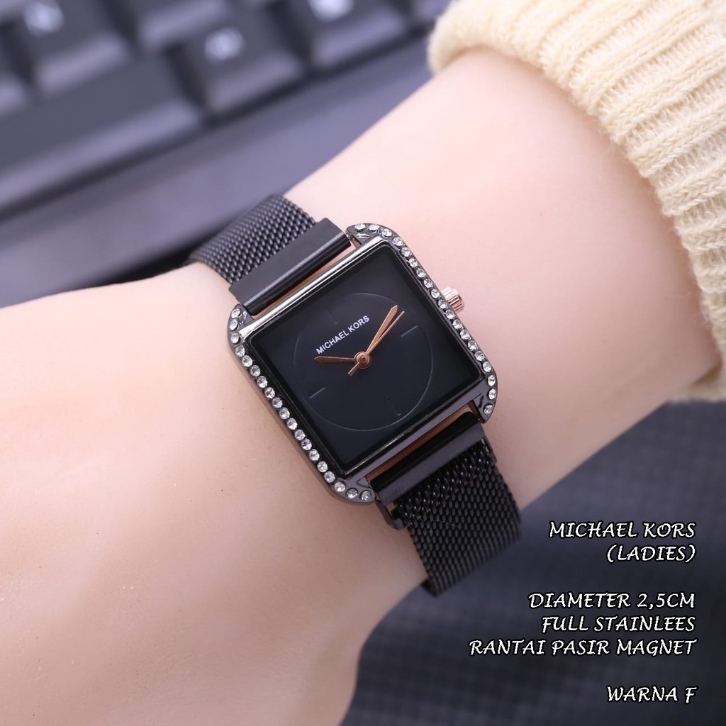 JAM TANGAN WANITA FASHION RANTAI PASIR MAGNET BODY SEGI DIAMOND