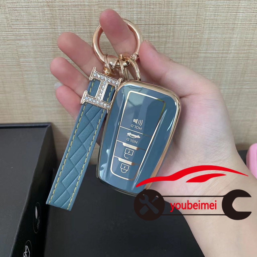 1 Pc case Kunci Mobil Bahan TPU Untuk Toyota 4 Phnom Penh