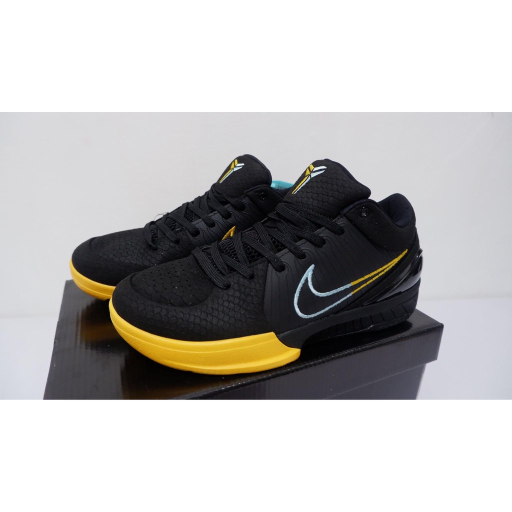 sepatu basket nike kobe 4 protro FTB black snake black yellow