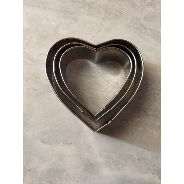 RING BENTUK LOVE/RING ROTI/RING CUTTER/CETAKAN KUE 12 PCS