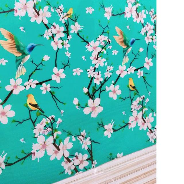 Fiber pagar plastik penutup pagar rumah motif SAKURA