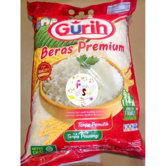 

beras 5kg win c4/c4+mentik wangi delanggu klaten/gurih merah/gurih coklat indofood 5kg