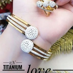 TiTanium set gelang cincin M91