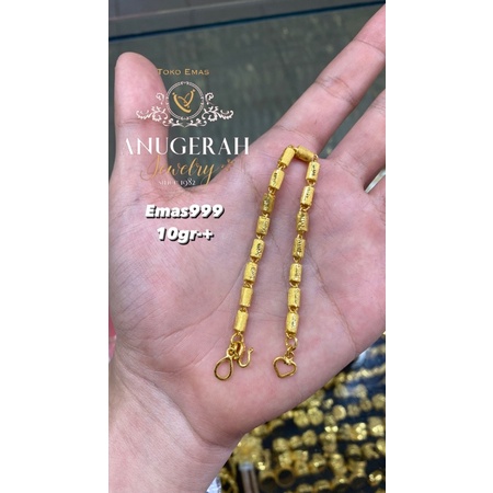 Perhiasan Gelang Bambu Emas Asli 999/24K