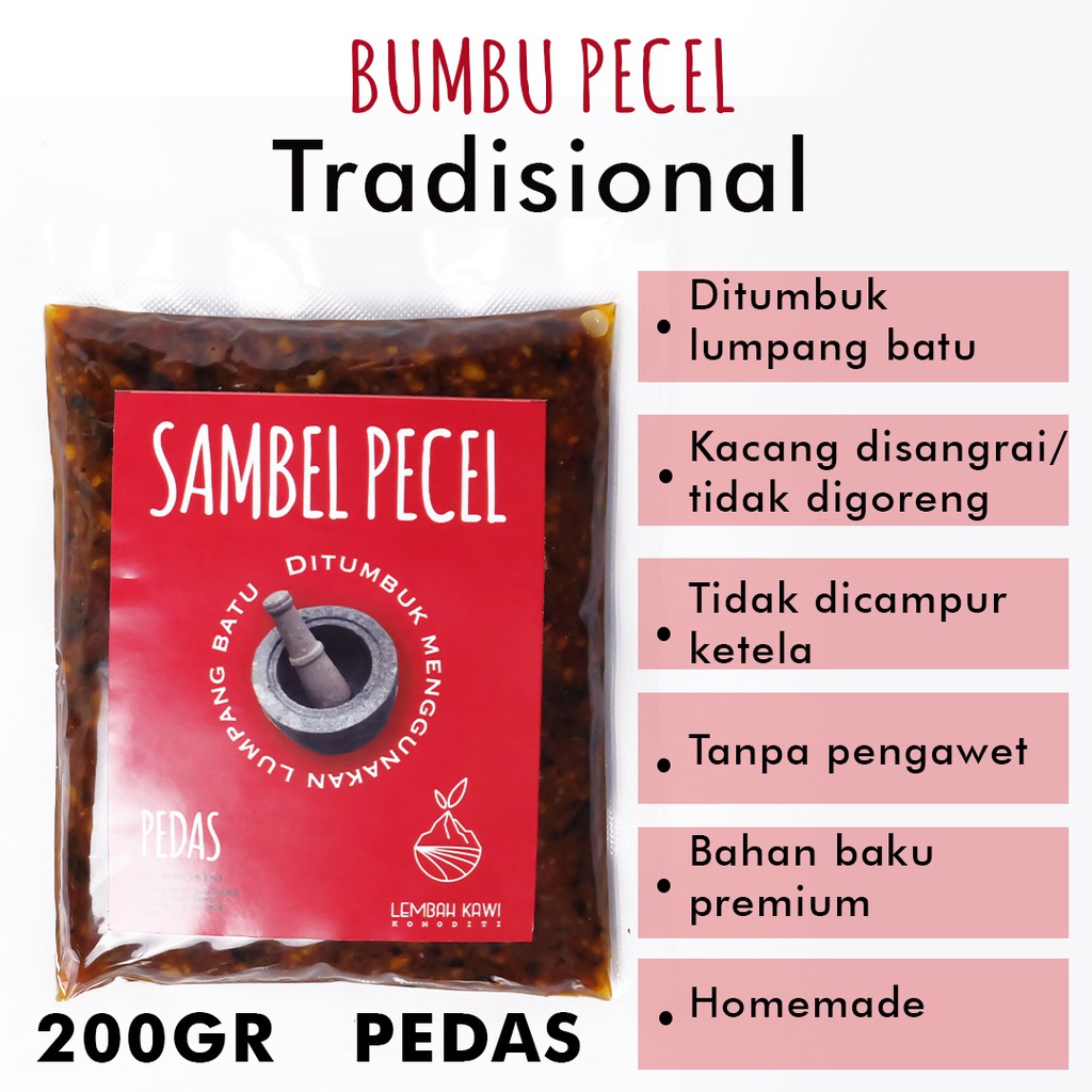 

SAMBEL PECEL TUMBUK BATU PEDAS 200GR BUMBU PECEL SEHAT ASLI BUMBU PECEL JERUK PURUT