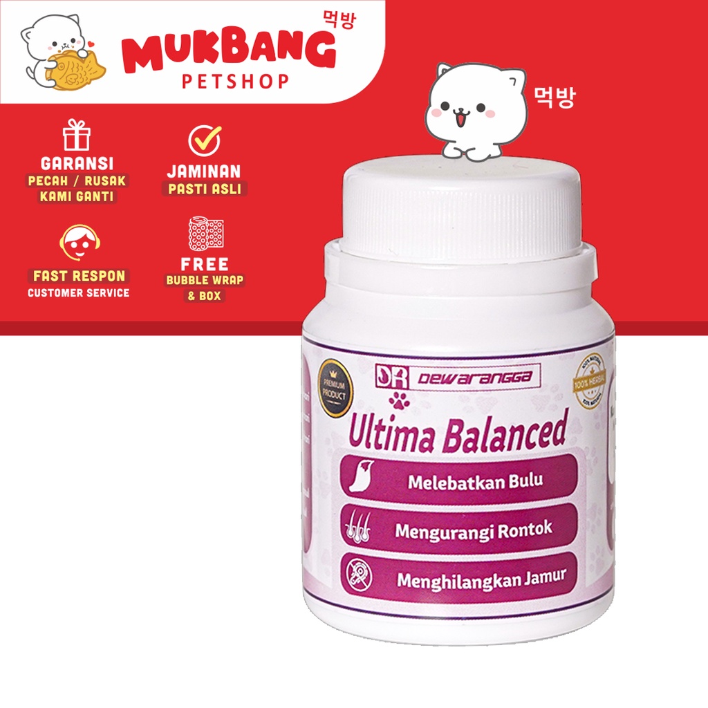 Dewarangga Ultima Balanced Vitamin Kucing Pelebat Bulu Anti Jamur Anti Rontok Magic White Herb Flu Ringan