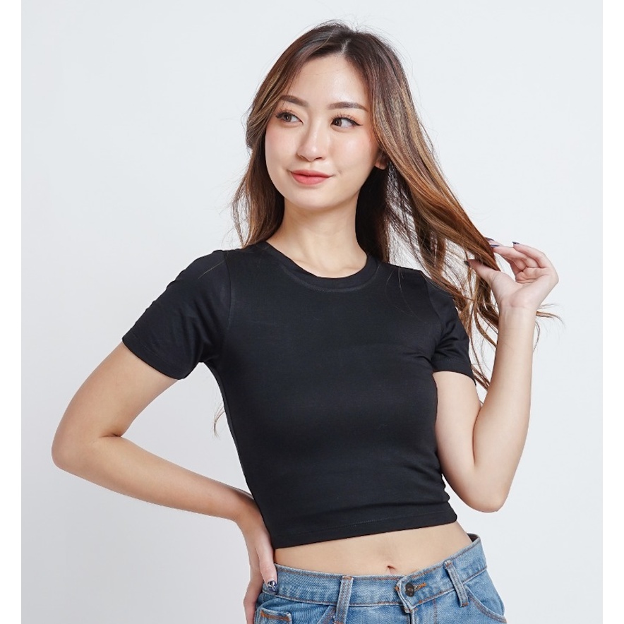 MODAVIE - MARSHA CROP TOP Kaos Crop Tee Wanita