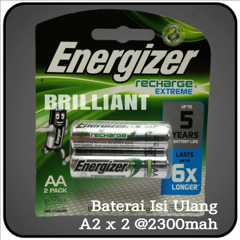 Baterai Charge - Baterai Isi Ulang - A2 AA - A3 AAA - ENERGIZER Original