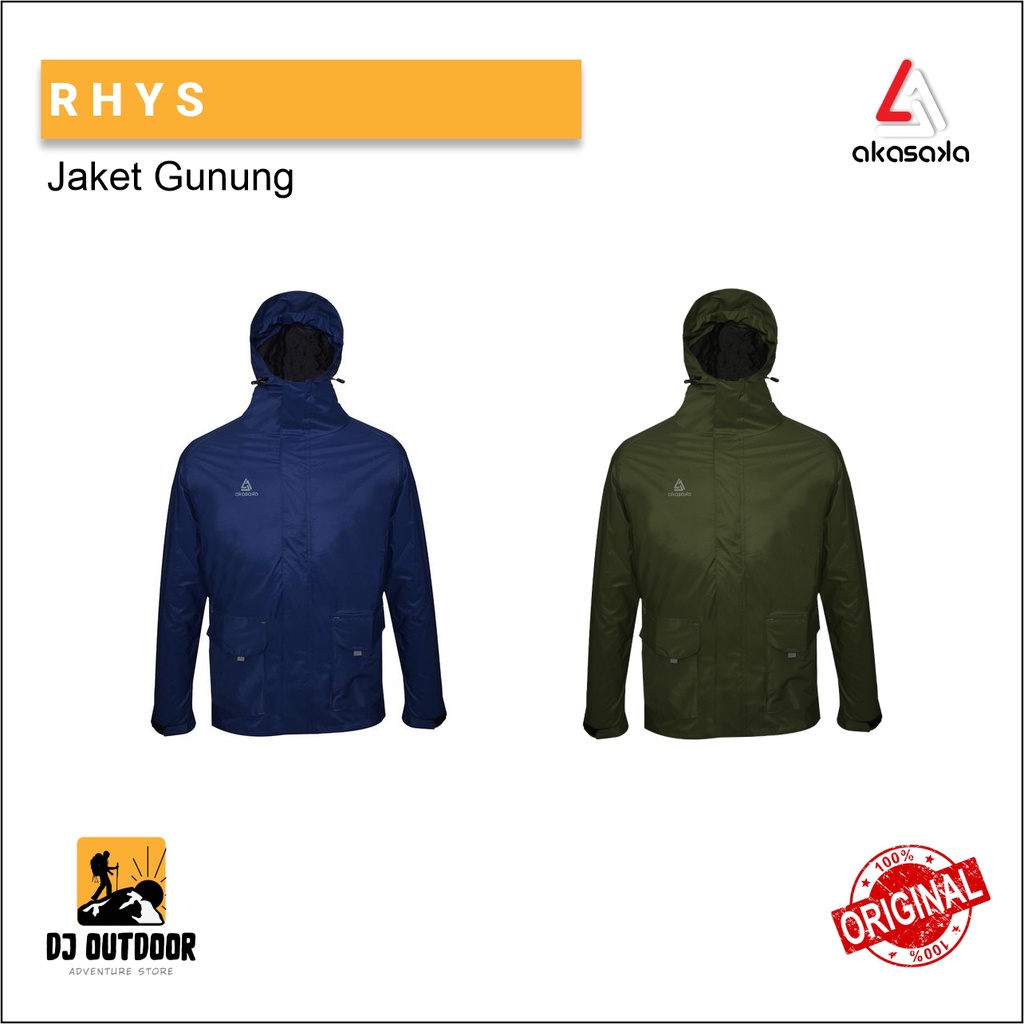 JAKET GUNUNG AKASAKA RHYS GREEN/BLUE