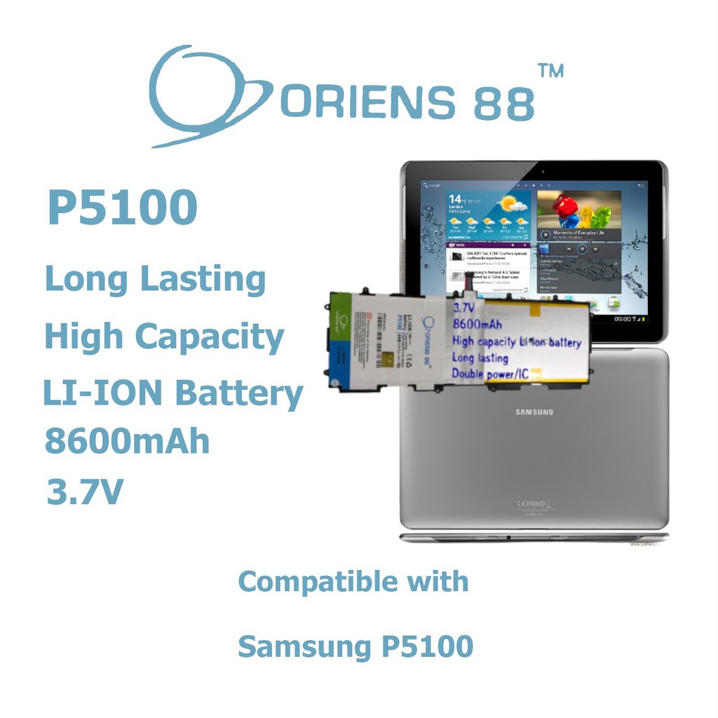 Baterai Batre Battery Double Power Samsung P5100 OR88/ Oriens88
