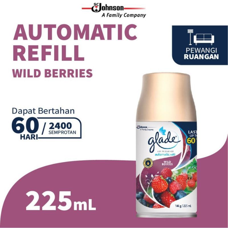 Glade Matic Refill Wild Berries 225ml / refill glade pengharum ruangan