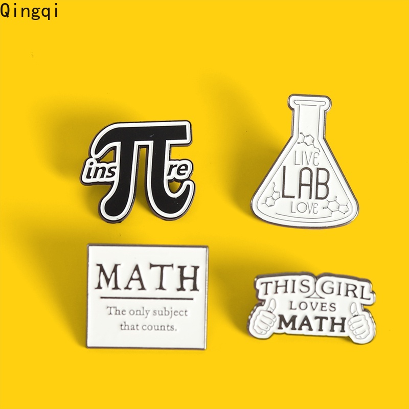 Bros Pin Enamel Desain Kartun Lab Matematika Untuk Hadiah