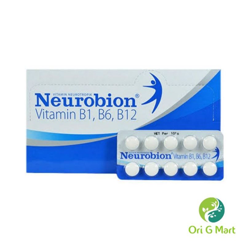 Neurobion 10 Tablet Putih (Vitamin B1, B6, B12) Vitamin Neurotropik