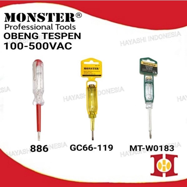 Obeng Min Tespen Listrik Testpen 100 500 AC VAC Volt Lampu Indikator - 5pcs