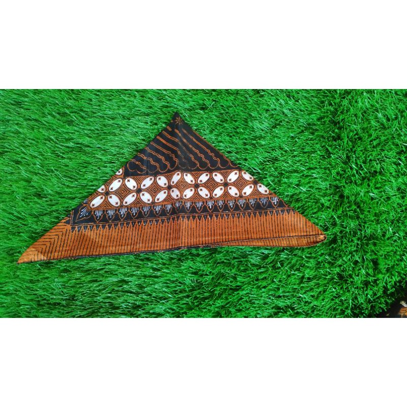 Udeng Kepala Warna Coklat - Ikat Kepala Segitiga Ponorogo - Udeng Warok