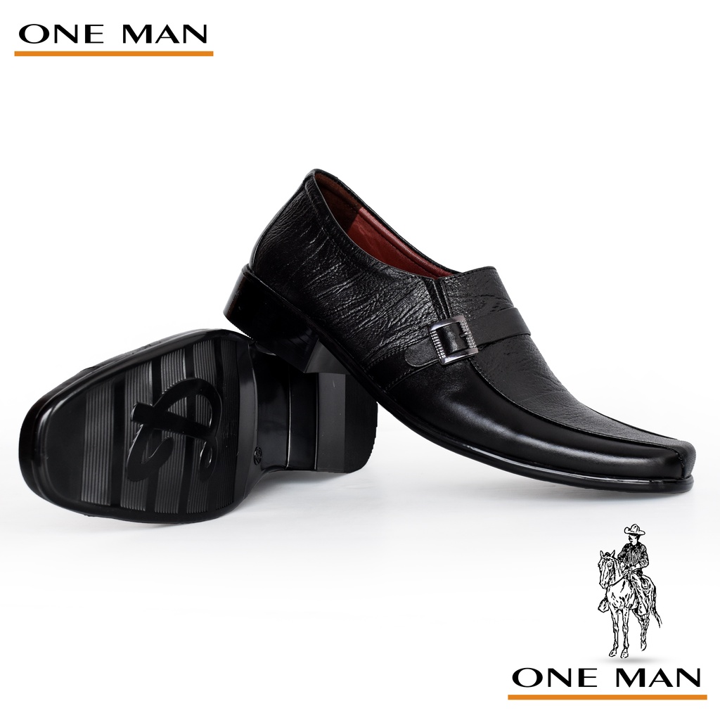 ONE MAN sepatu kantor pria kasual terbaru 2023 keren bahan 100% kulit sapi original size 39-43