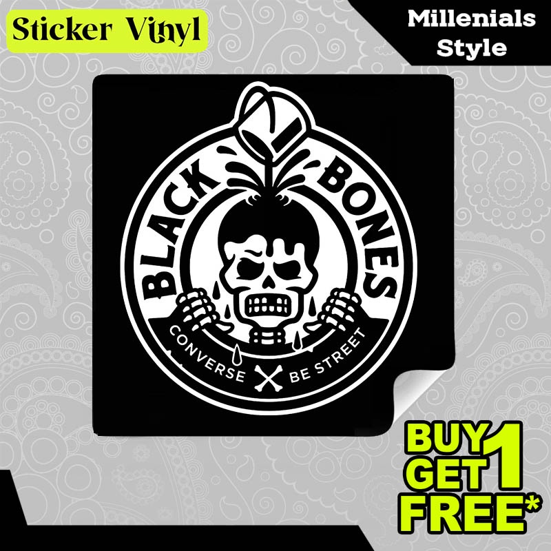 

Stiker Sticker Black Bones Converse Gambar Unik Desain Keren dan Kekinian Aesthetic Bahan Vinyl Satuan Anti Air