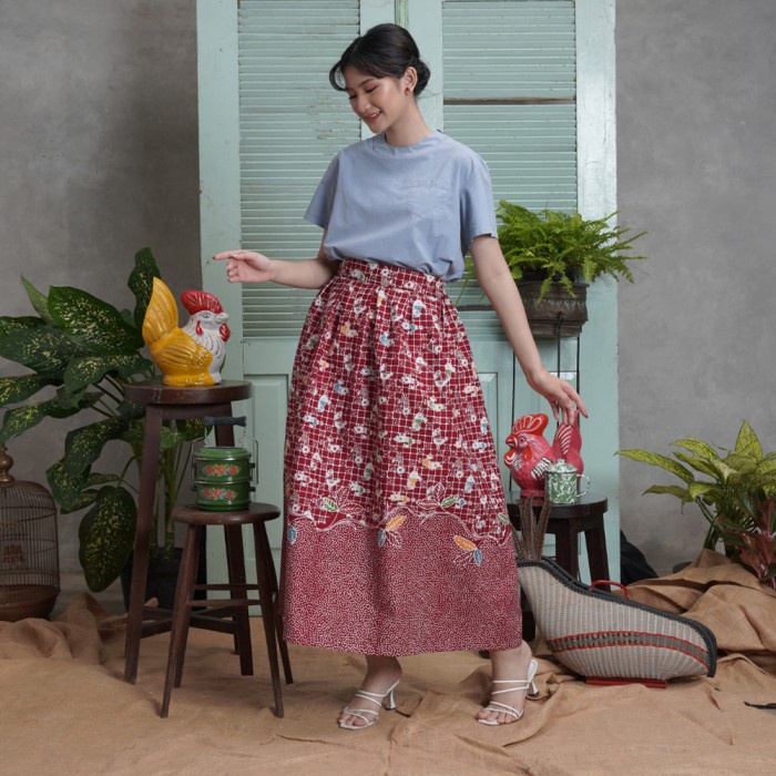 NONA RARA - Serama Skirt Mudik P0073, Rok Batik Kasual Modern