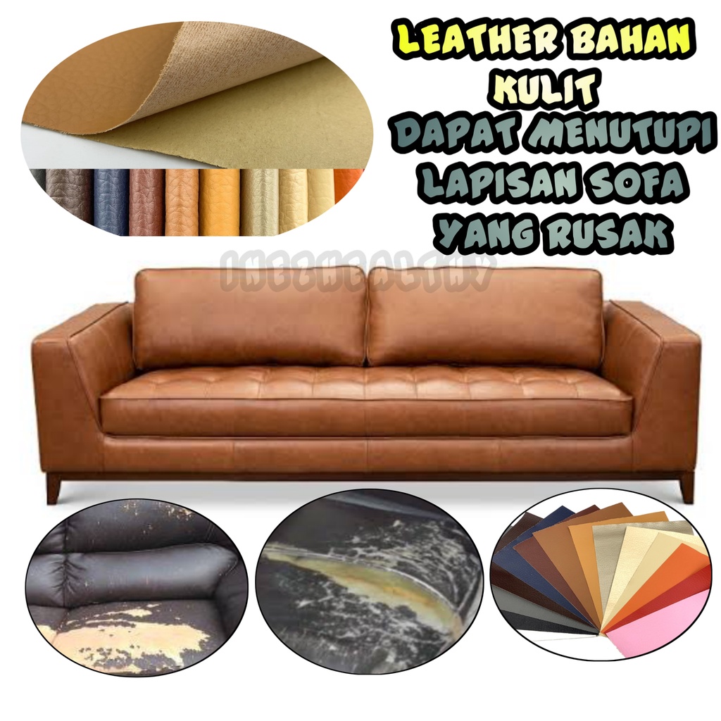 Sticker Leather Bahan Kulit Waterproof Import  / Stiker Lapisan Kulit Cover Sofa Kursi Jok Motor Mobil Rusak Funiture / Penambal Repair Funitur Serbaguna