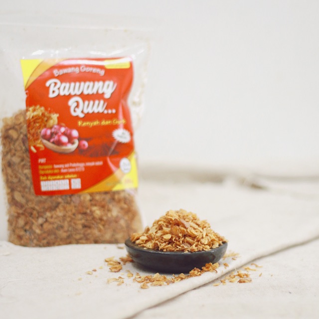 

Bawang goreng premium asli probolinggo Bawangquu isi 220gr