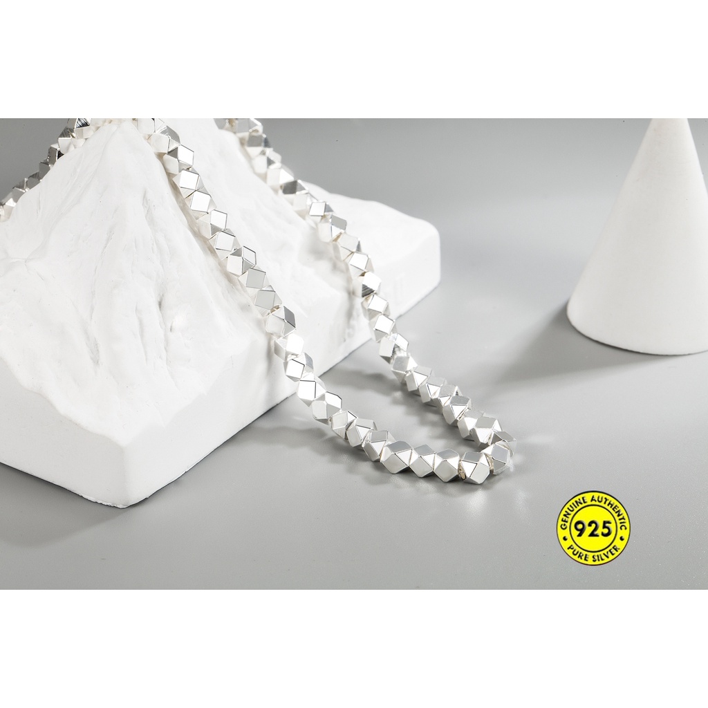 Kalung Rantai Sterling Silver 925 Dengan Liontin Batang Untuk Pria / Wanita