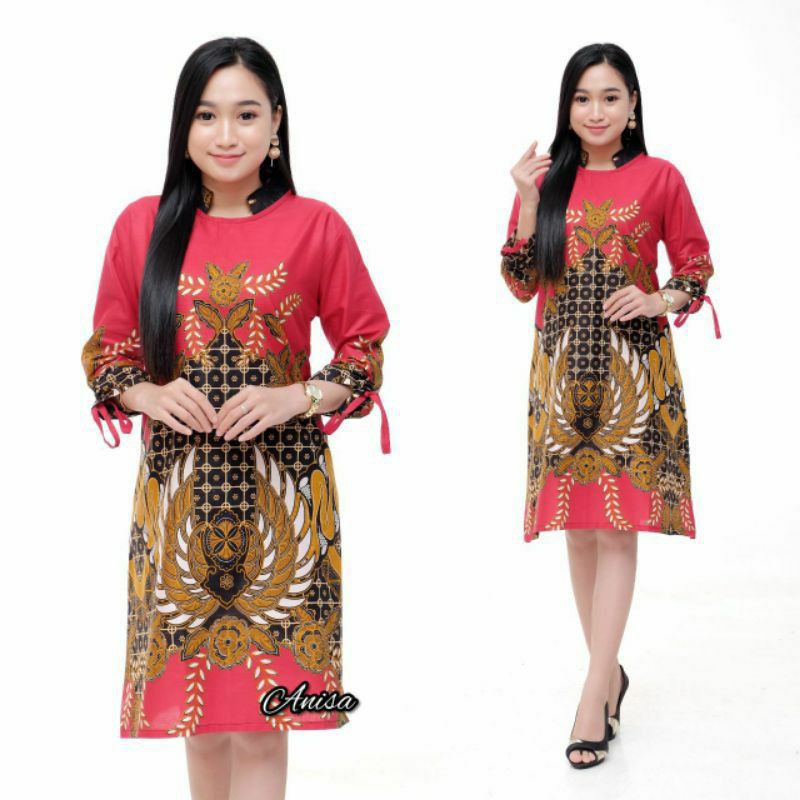 Atasan Batik Wanita PPBTK07 Modern Batik Cassual Atasanbatik Wanitabatik /Atasanwanita-Adipati merah