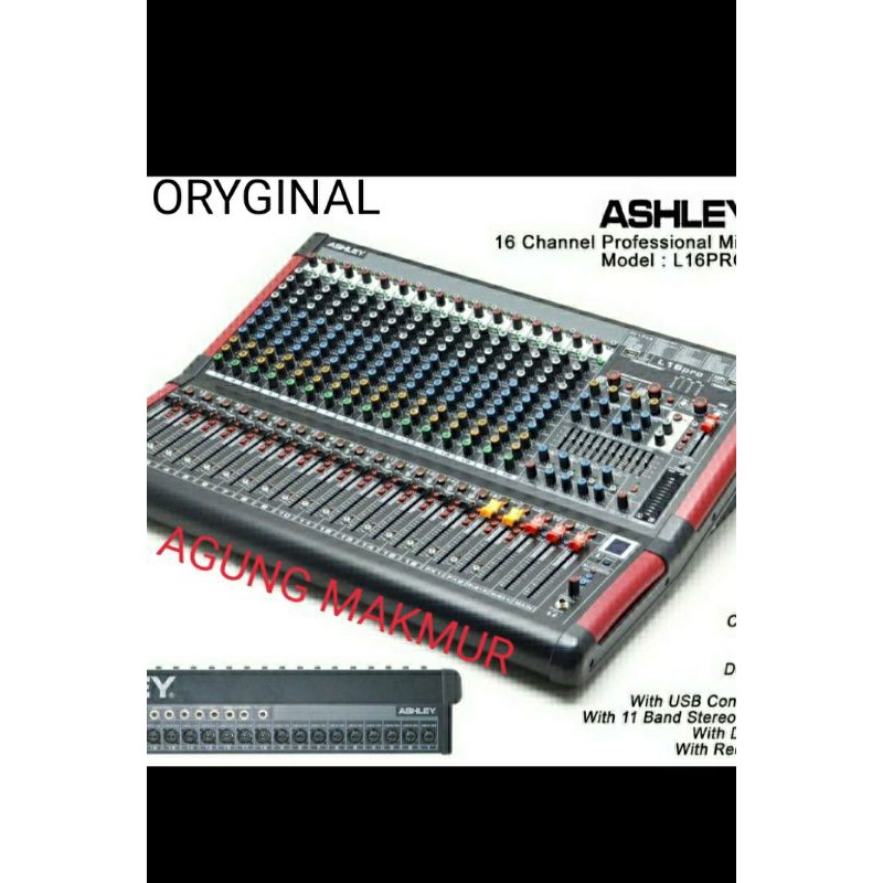MIXER ASHLEY L16PRO 16CHANNEL ORYGINAL ASHLEY L16PRO L16PRO MIXER AUDIO
