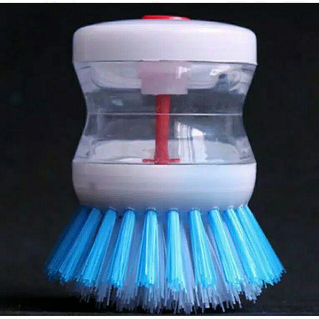 Dt.shop.medan 2in1 Sikat Cuci Piring + Dispenser Sabun Tanpa Gagang