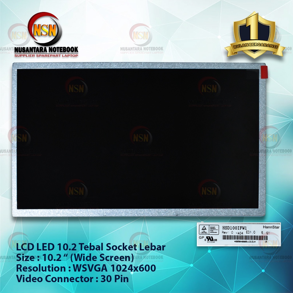 LCD LED Layar 10 Inch 10.0 10.2 Socket Lebar