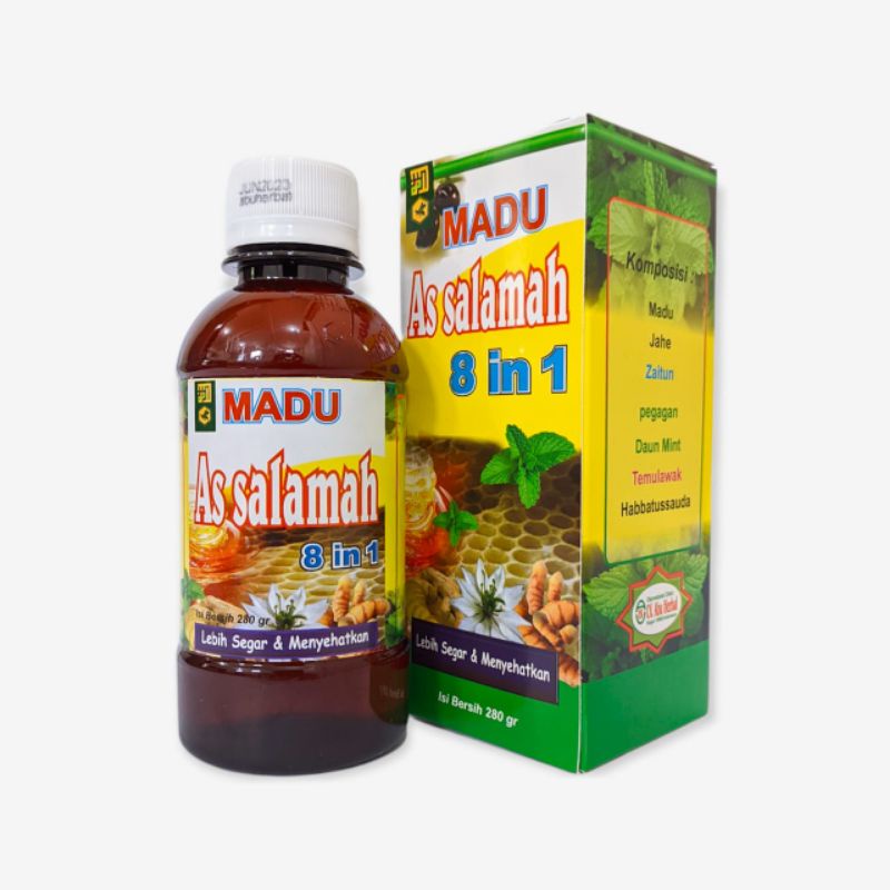 Madu Herbal As Salamah 8 in 1 280gram / Madu Obat Herbal Batuk - Flu - Demam - Stamina