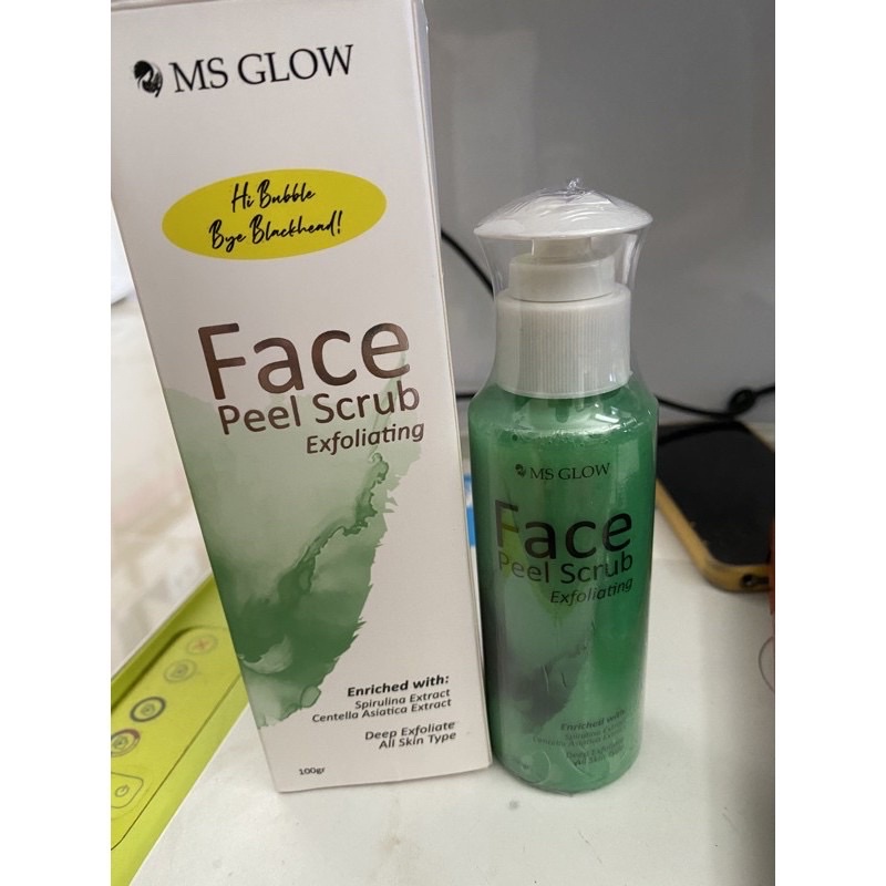 &lt;bk&gt; ms glow peeling scrub wajah - ms glow face peel scrub exfoliating - scrub wajah ms glow